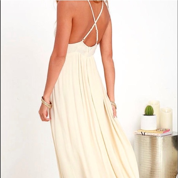 Ivory crochet knit maxi dress - Picture 5 of 6